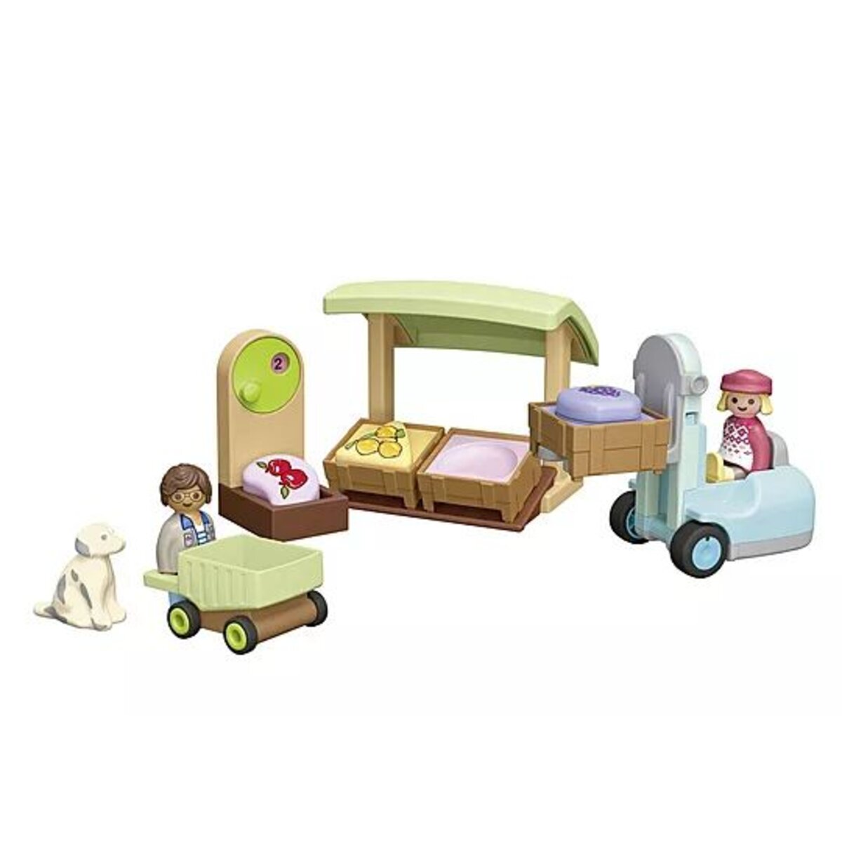 PLAYMOBIL® 71691 JUNIOR: Bio-Marktstand & Gabelstapler