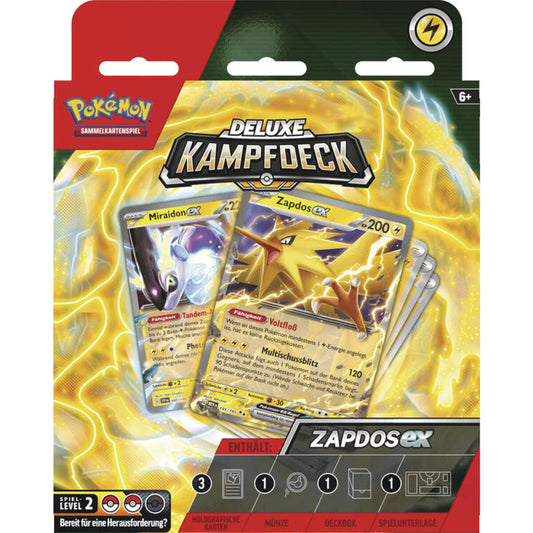 Pokemon Deluxe Battle Deck Zapdos ex oder Vulnoa ex, 1 Stück, 2-fach sortiert