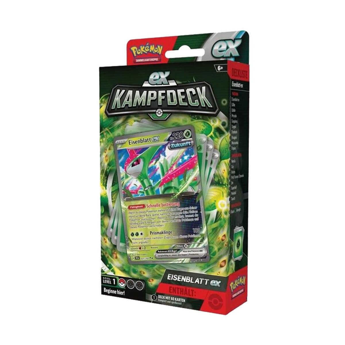 Pokemon Kampfdeck Eisblatt-ex oder Kapu-Riki-ex, 1 Stück, 2-fach sortiert