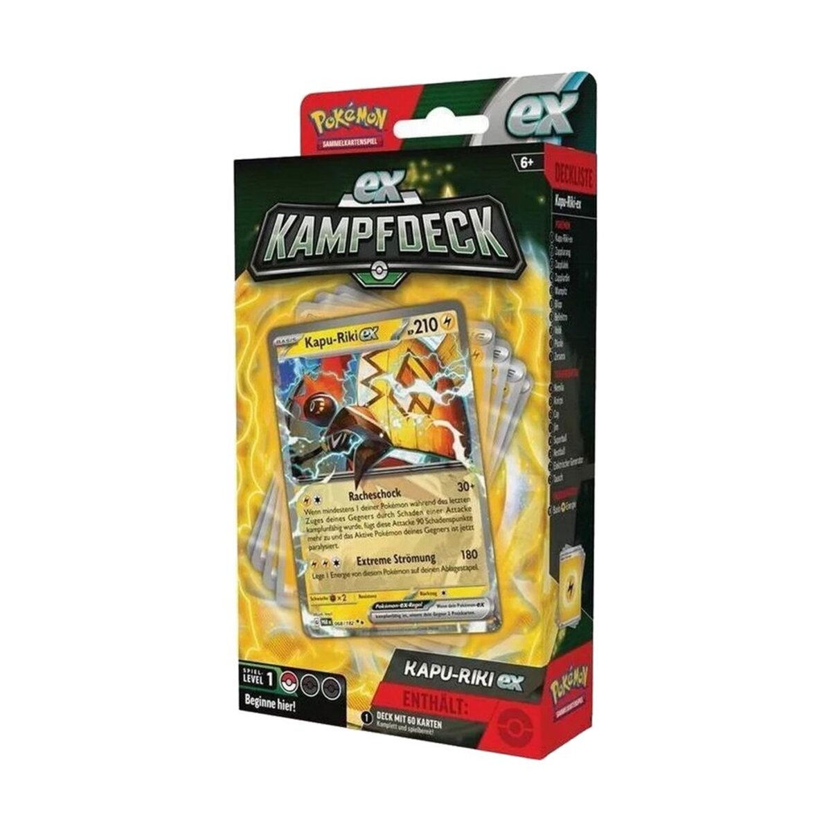 Pokemon Kampfdeck Eisblatt-ex oder Kapu-Riki-ex, 1 Stück, 2-fach sortiert