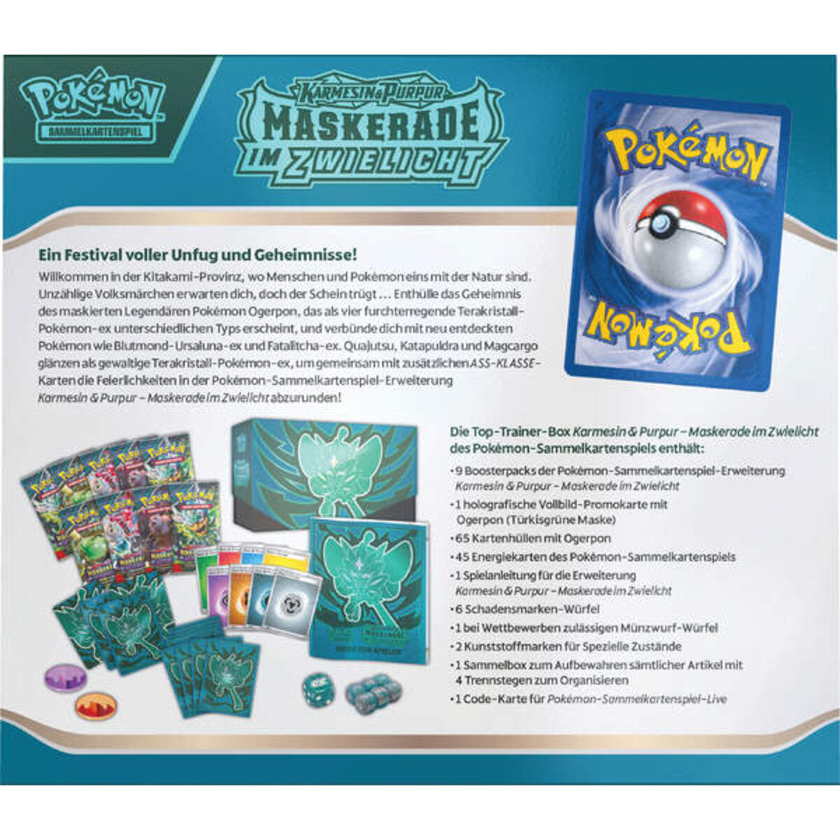 Pokemon Karmesin & Purpur - Maskerade im Zwielicht Top Trainer Box