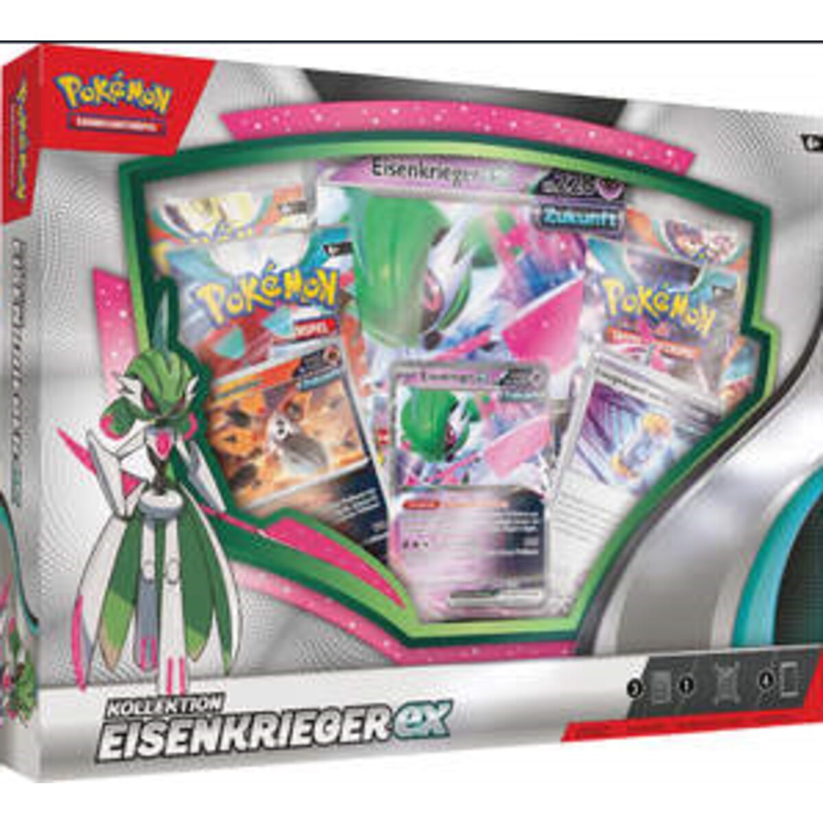 Pokemon Kollektion Donnersichel-ex oder Eisenkrieger-ex, 1 Stück, 2-fach sortiert