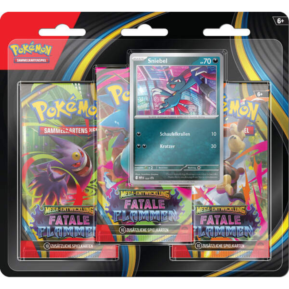 Pokemon Drei-Boosterpack-Blister Mega-Entwicklung - Fatale Flammen