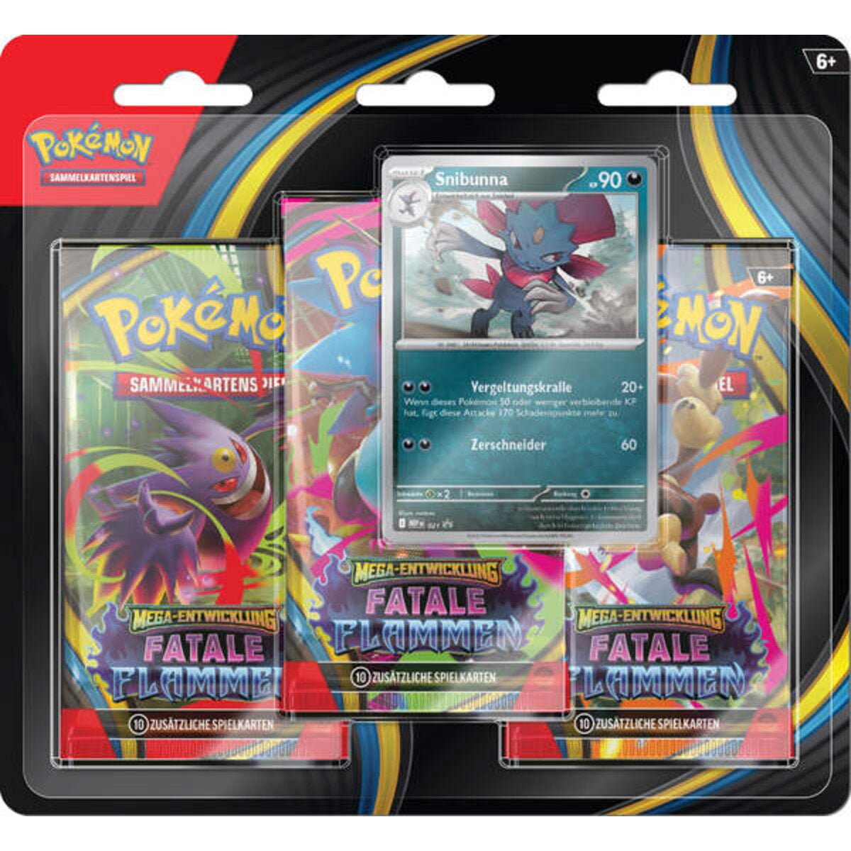 Pokemon Drei-Boosterpack-Blister Mega-Entwicklung - Fatale Flammen