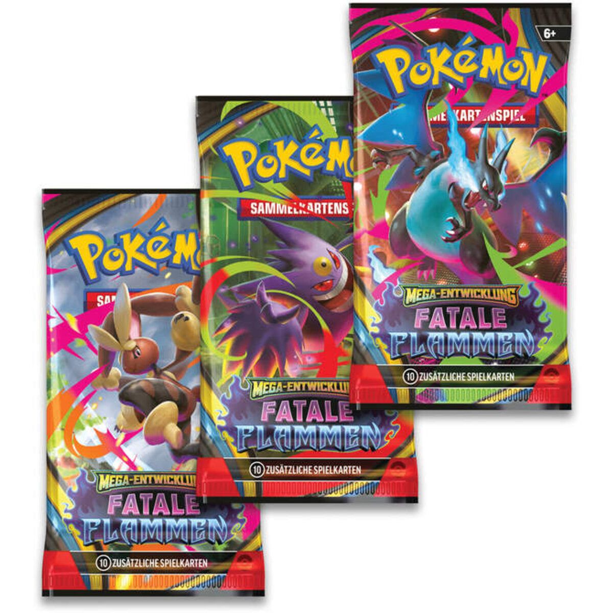 Pokemon Drei-Boosterpack-Blister Mega-Entwicklung - Fatale Flammen