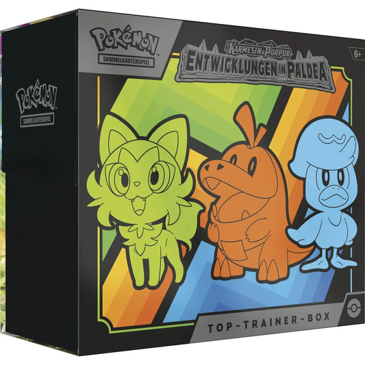 Pokemon-Sammelkartenspiel: Top-Trainer-Box Karmesin & Purpur – Entwicklungen in Paldea