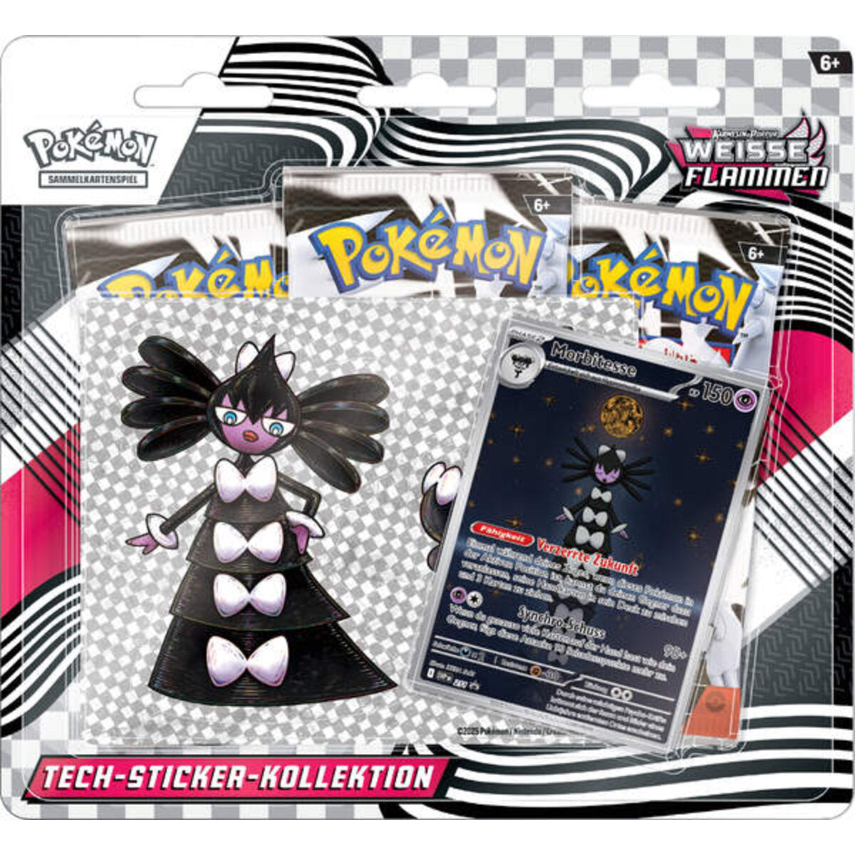 Pokemon Tech-Sticker-Kollektion Karmesin & Purpur - Weiße Flammen
