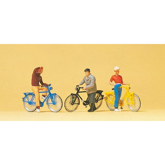 Preiser - HO Stehende Radfahrer, 3 Stück