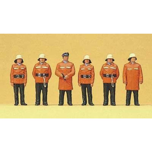 Preiser 10214 - Feuerwehrmänner stehend, Spur H0