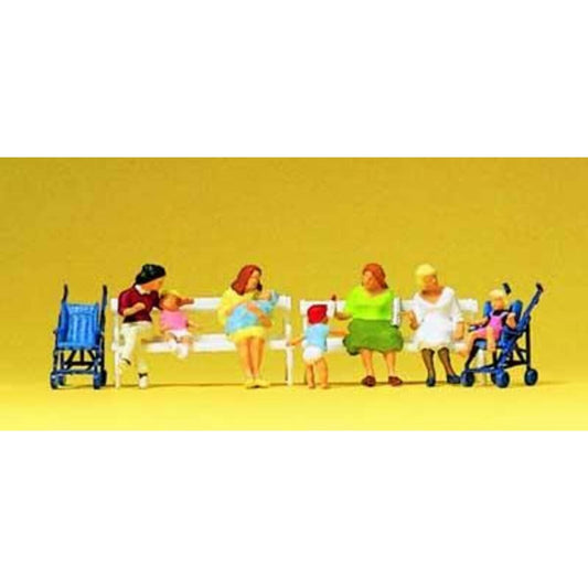 Preiser 10522 HO sitzende Frauen, Kinderwg.