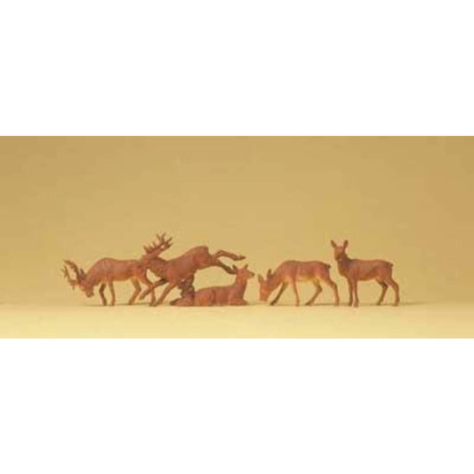 Preiser 14179 HO Hirsche 5 St. sortiert