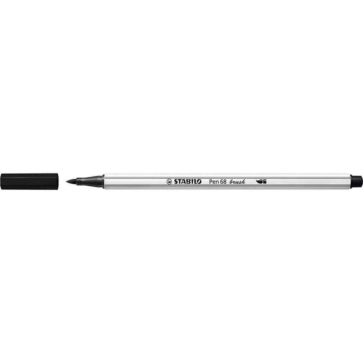 Premium-Filzstift mit Pinselspitze für variable Strichstärken - STABILO Pen 68 brush - 24er Pack - mit 19 verschiedenen Farben