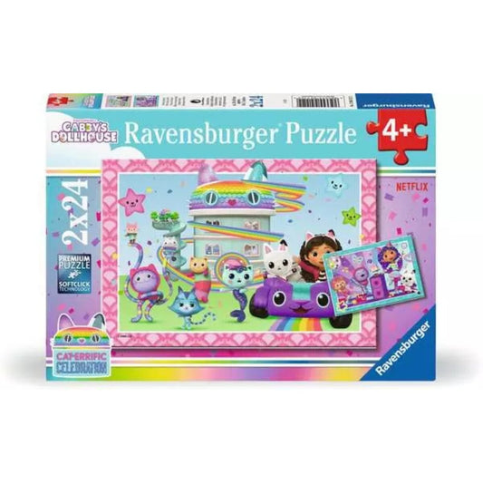 Ravensburger 2 Kinderpuzzle 24 Teile Bereit zu feiern! 26 x 18 cm
