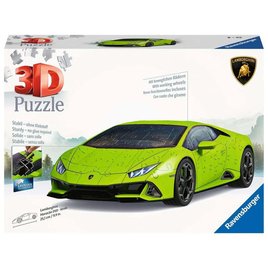 Ravensburger 3D Puzzle - Lamborghini Huracán EVO - Verde, 108 Teile