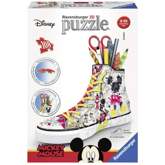 Ravensburger 3D Puzzle - Sneaker Disney Mickey Mouse, 108 Teile