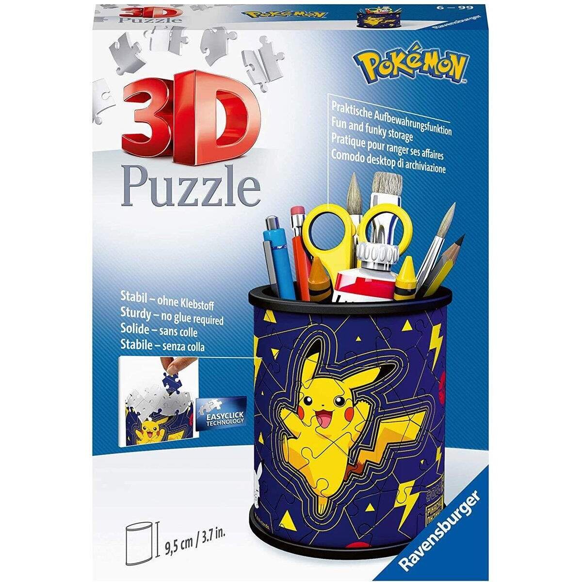 Ravensburger 3D Puzzle Utensilo Pencil Cup Pokemon, 54 Teile