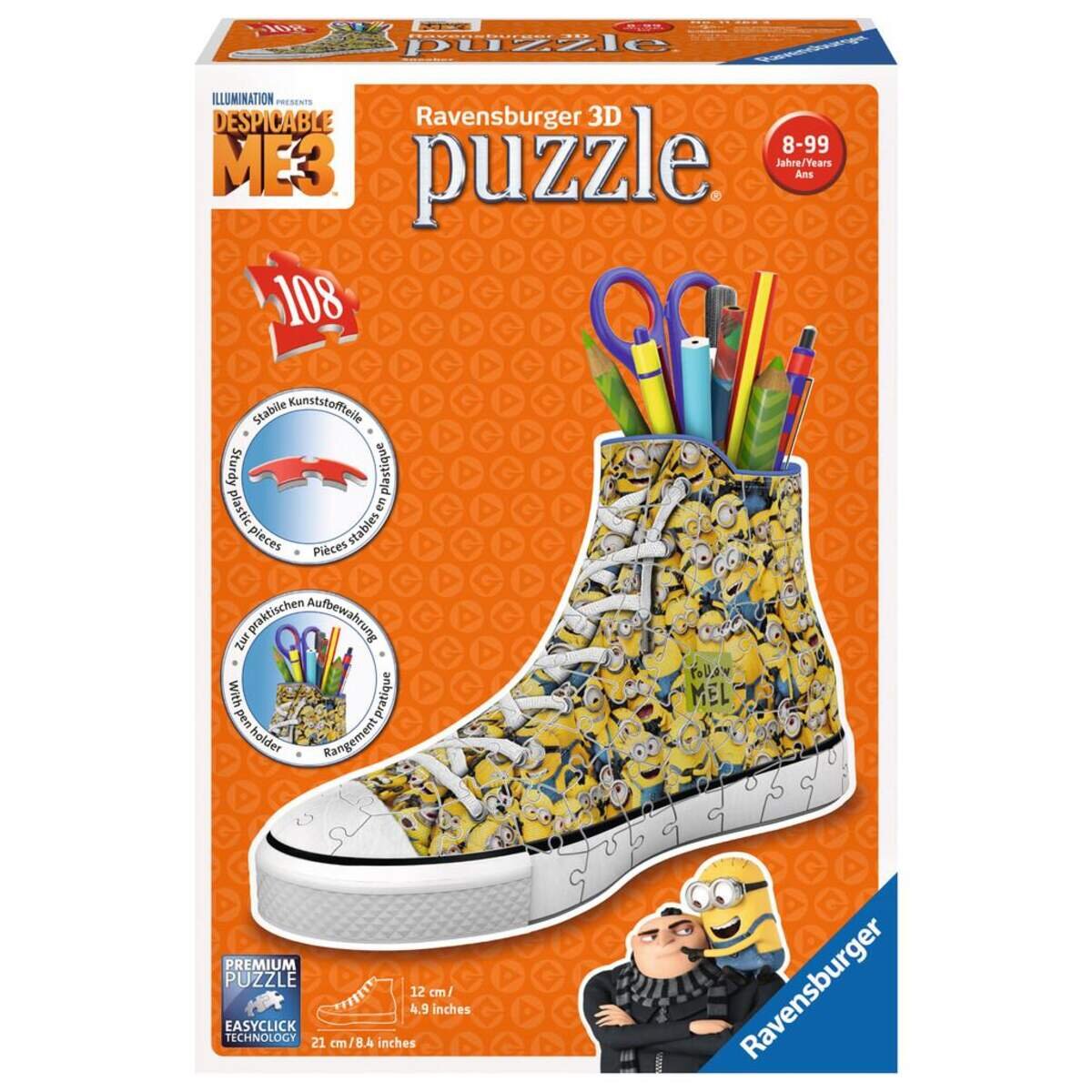 Ravensburger 3D Puzzles Sneaker Ich einfach unverbesserlich 3, 108 Teile