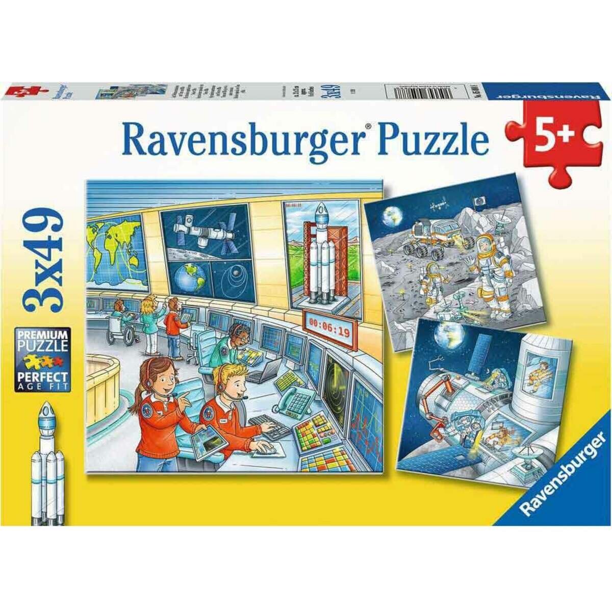 Ravensburger Auf Weltraummission.mit Tom und Mia, 3 x 49 Teile