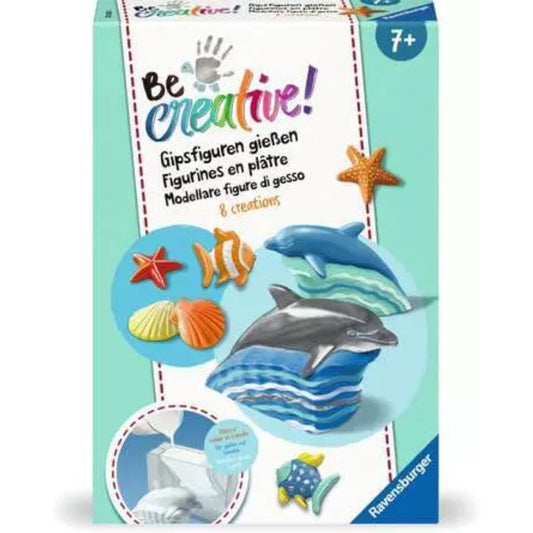 Ravensburger BeCreative Midi - Bastelset DIY Gipsfiguren gießen Delfine