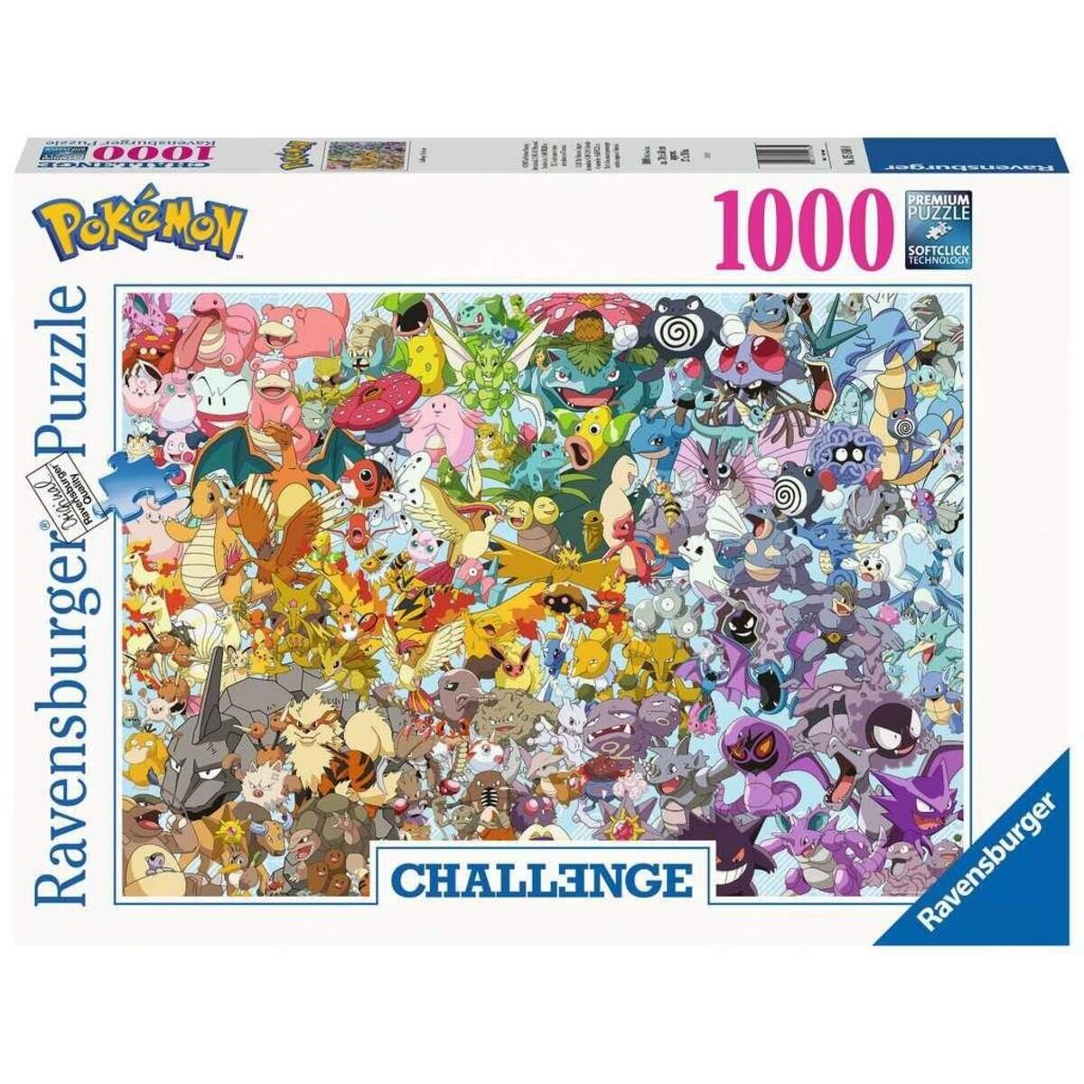 Ravensburger Challenge Puzzle Pokemon, 1000 Teile