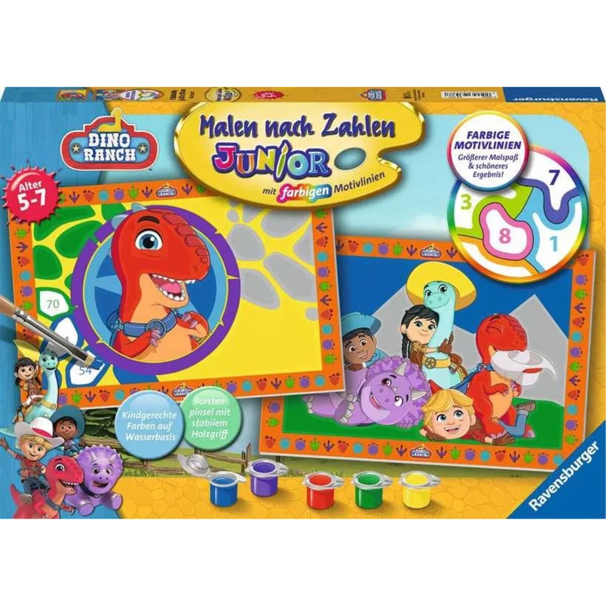 Ravensburger CreArt Dino Ranch - Malen nach Zahlen für Kinder ab 5 Jahren