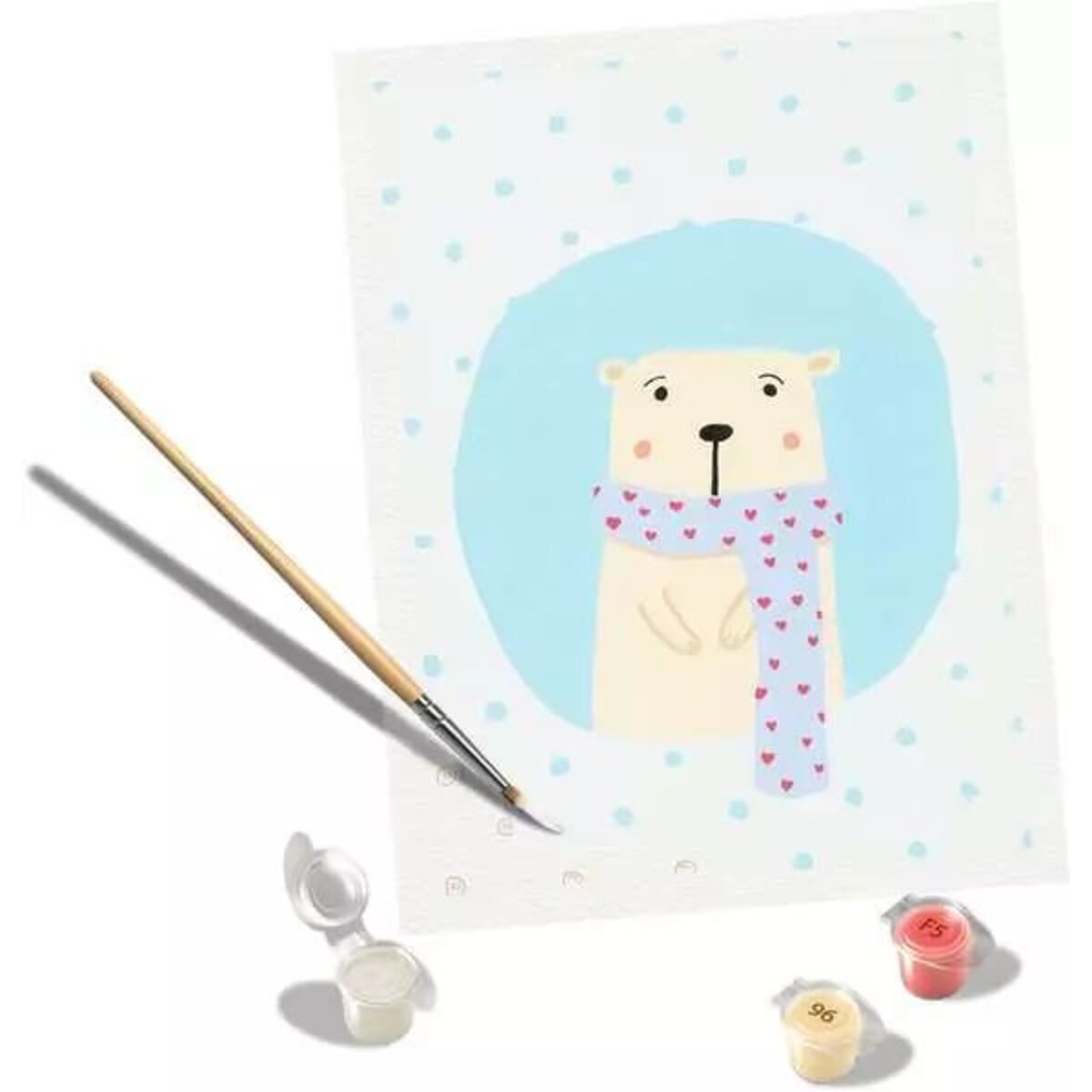 Ravensburger CreArt Hello Baby: Cute Polar Bear - Malen nach Zahlen für Erwachsene