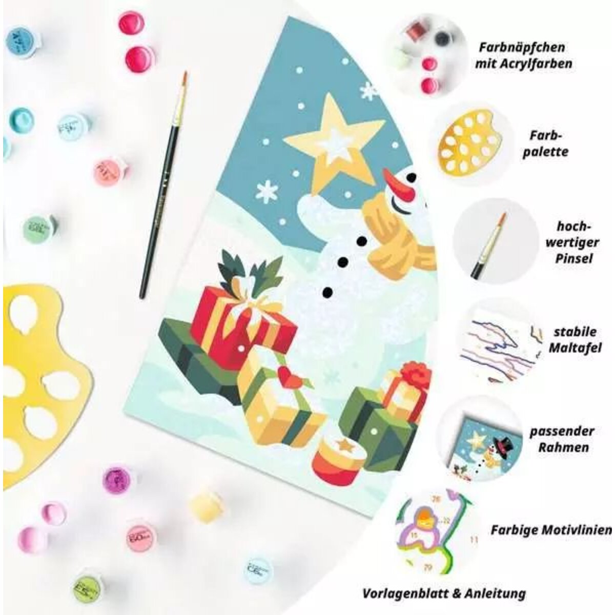 Ravensburger CreArt, Malen nach Zahlen - Bezaubernder Schneemann