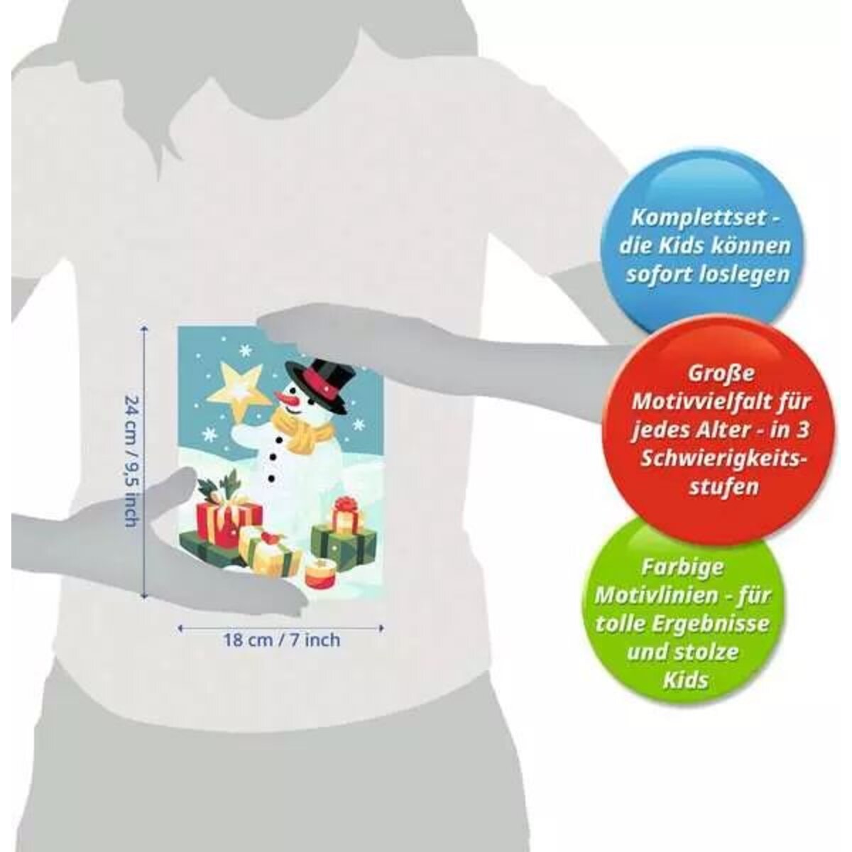Ravensburger CreArt, Malen nach Zahlen - Bezaubernder Schneemann