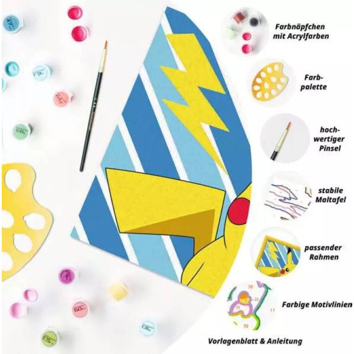 Ravensburger CreArt Malen nach Zahlen Freches Pikachu