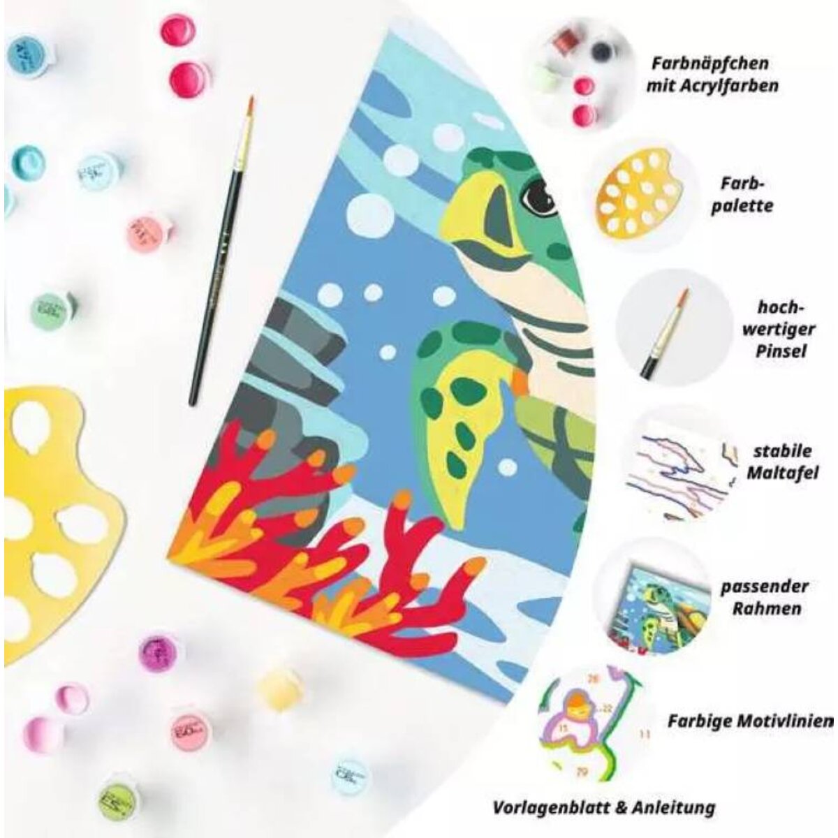 Ravensburger CreArt Malen nach Zahlen Meeresschildkröte