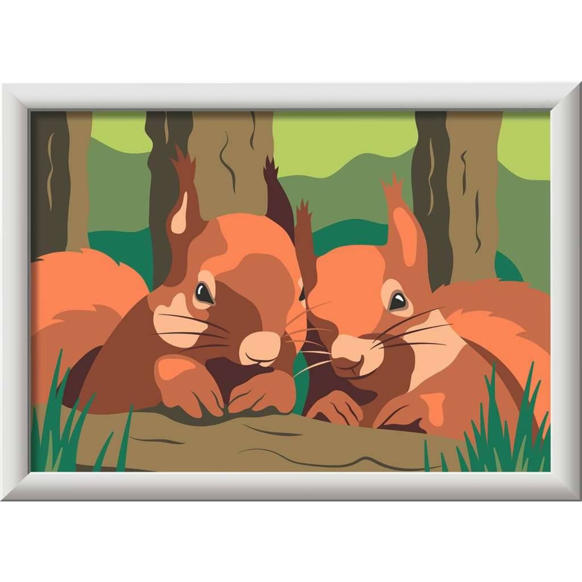 Ravensburger CreArt Malen nach Zahlen Kuschelnde Eichhörnchen