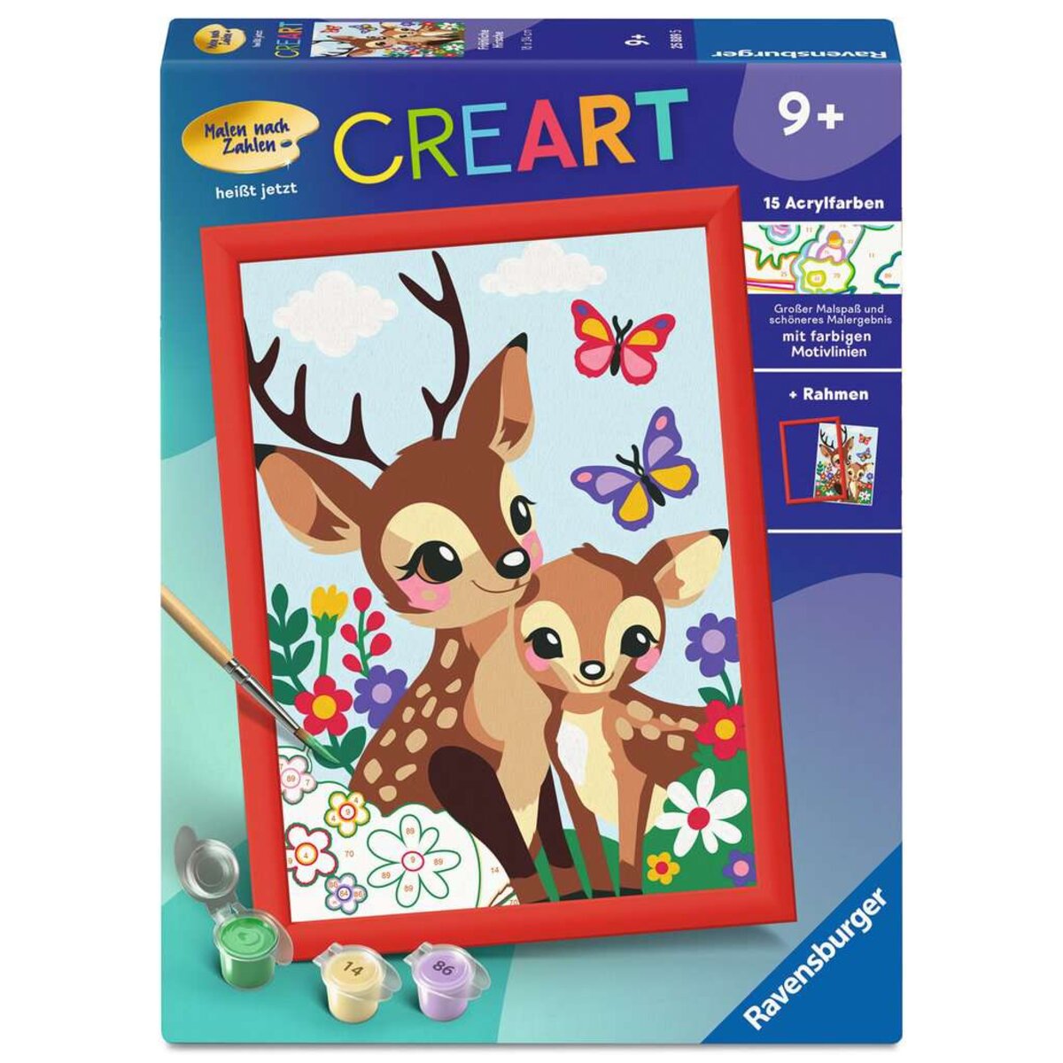 Ravensburger CreArt Malen nach Zahlen Fröhliche Hirsche