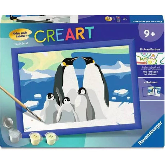 Ravensburger CreArt Malen nach Zahlen Pinguin-Familie