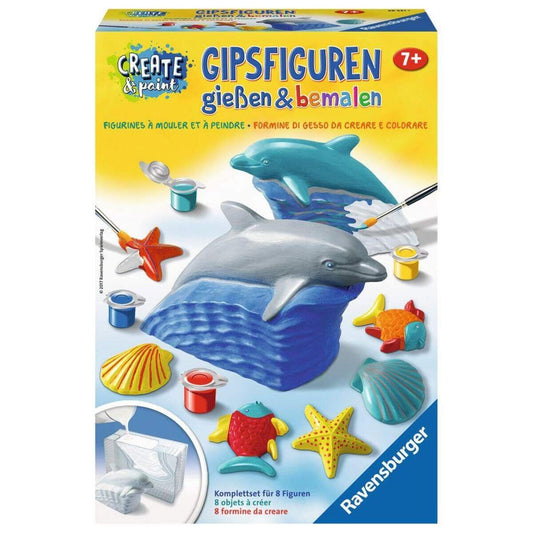 Ravensburger Create & Paint Delfin Gipsfiguren gießen und bemalen