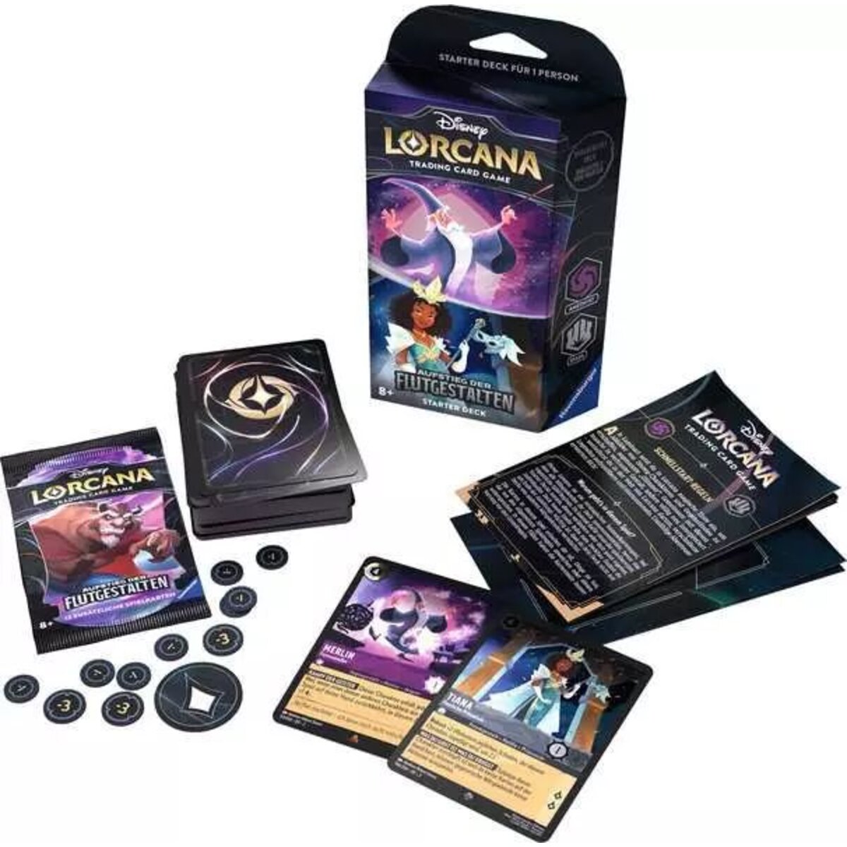 Ravensburger Disney Lorcana: Aufstieg der Flutgestalten - Starter Deck Amethyst und Stahl (Deutsch)