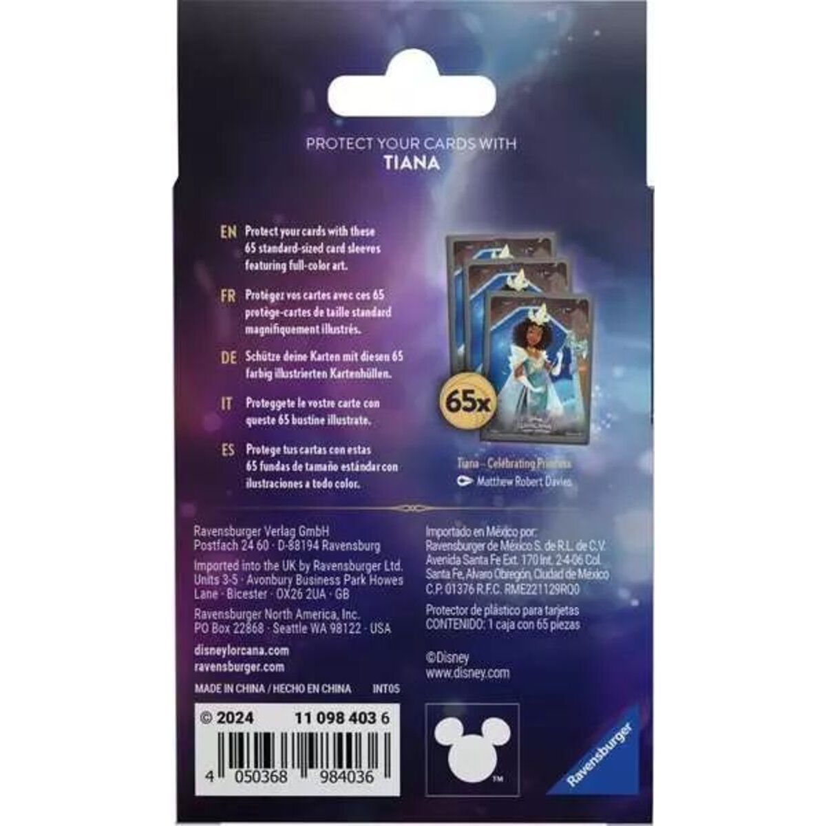 Ravensburger Disney Lorcana: Himmelsleuchten - Kartenhüllen Tiana