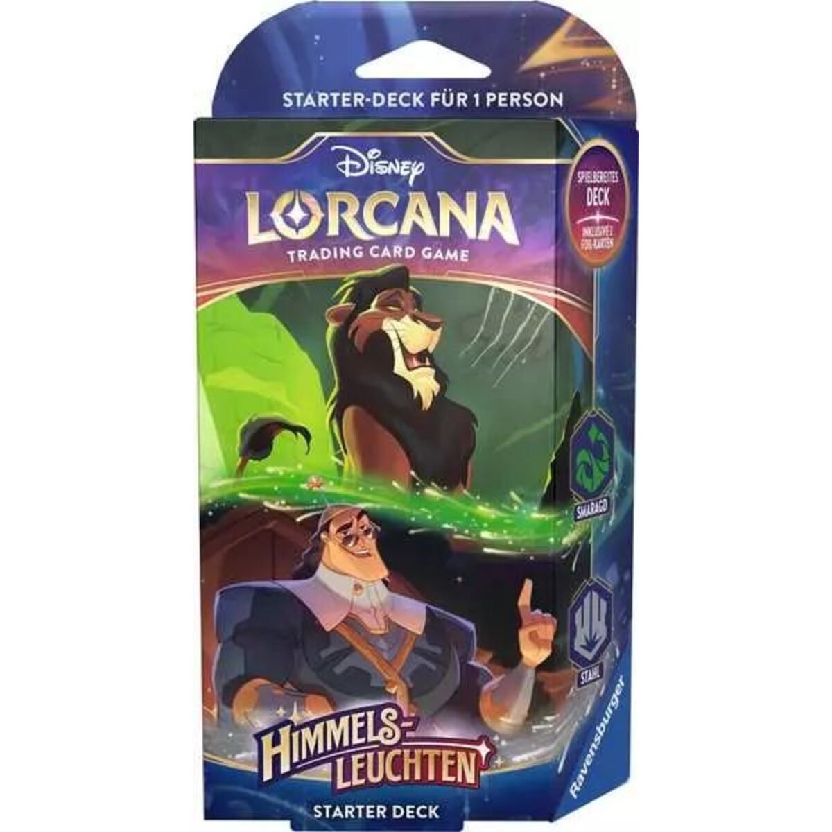 Ravensburger Disney Lorcana: Himmelsleuchten - Starter Deck Smaragd und Stahl (Deutsch)