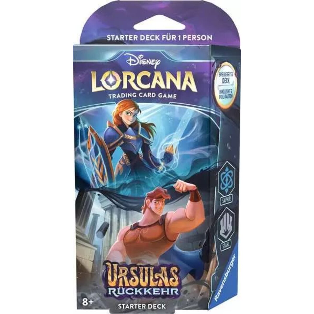 Ravensburger Disney Lorcana: Ursulas Rückkehr - Starter Deck Saphir und Stahl (Deutsch)