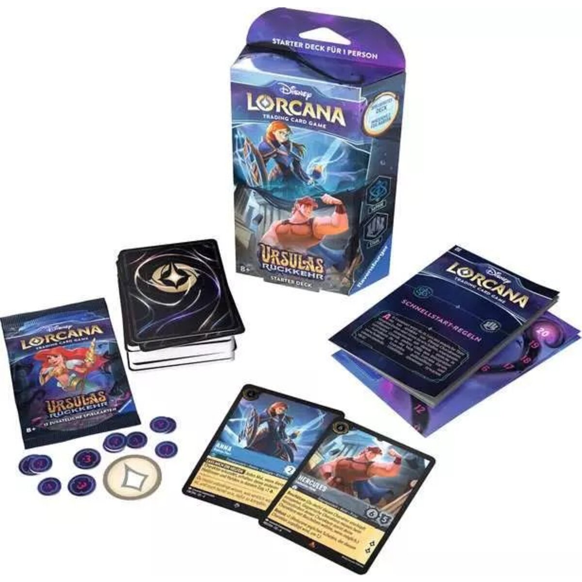 Ravensburger Disney Lorcana: Ursulas Rückkehr - Starter Deck Saphir und Stahl (Deutsch)