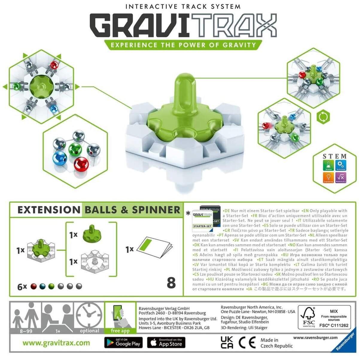 Ravensburger GraviTrax Balls & Spinner Weltpackung