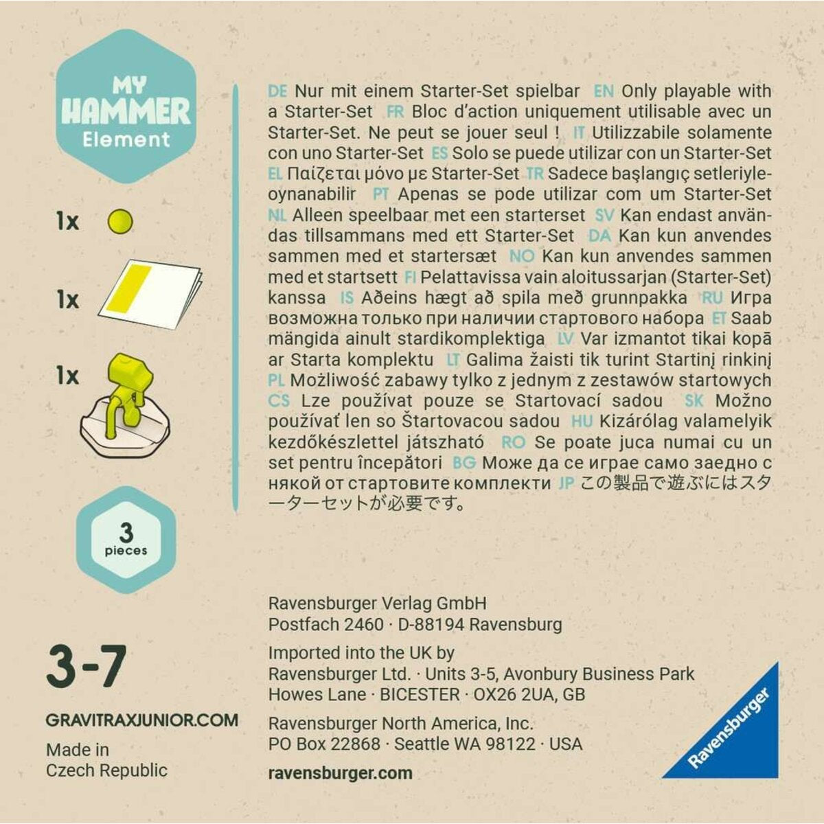 Ravensburger GraviTrax Junior Element Hammer