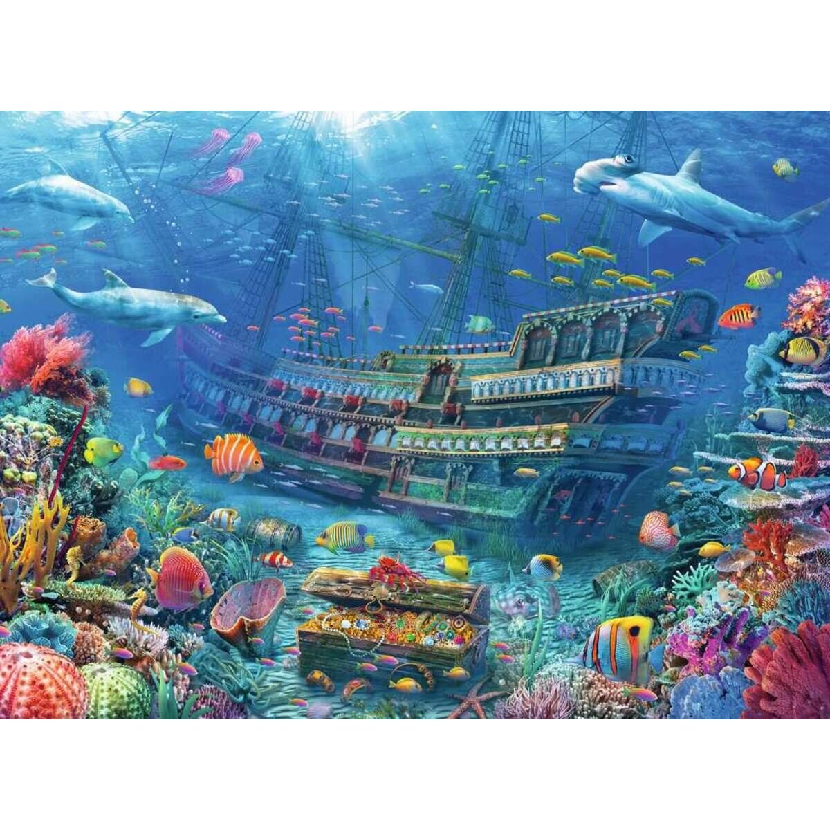 Ravensburger Kinderpuzzle 12944 - Versunkenes Schiff 200 Teile XXL