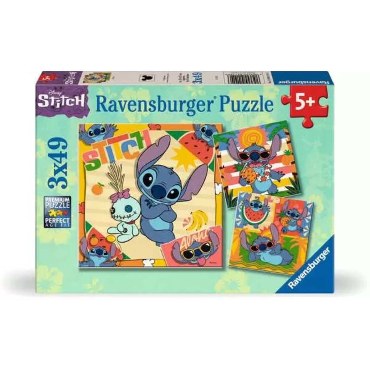 Ravensburger 3 Kinderpuzzle 49 Teile Disney Stitch 21 x 21
