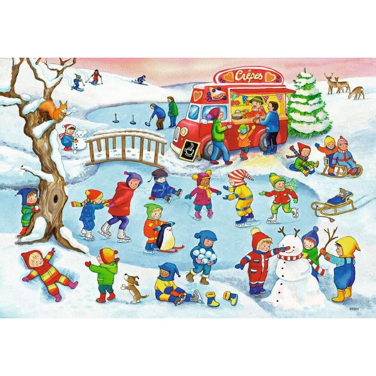 Ravensburger Kinderpuzzle Freizeit am See, 2x24 Teile