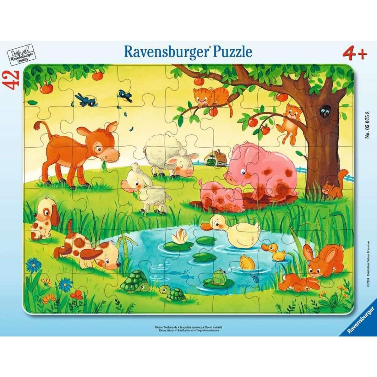 Ravensburger Kinderpuzzle Kleine Tierfreunde, 42 Teile