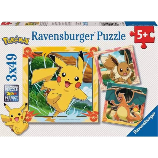 Ravensburger Puzzle - Pokémon , 3x49 Teile