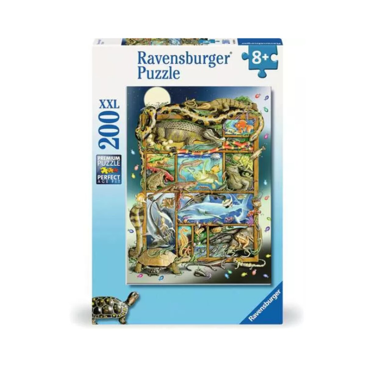 Ravensburger Kinderpuzzle Reptilien im Regal, 200 Teile