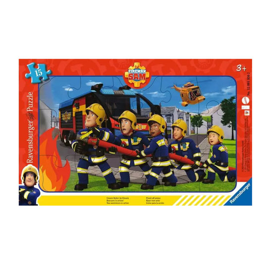 Ravensburger Kinderpuzzle-Feuerwehrmann Sam, 15 Teile