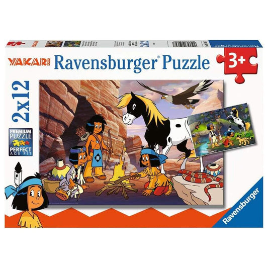 Ravensburger Kinderpuzzle Unterwegs mit Yakari, 2x12 Teile