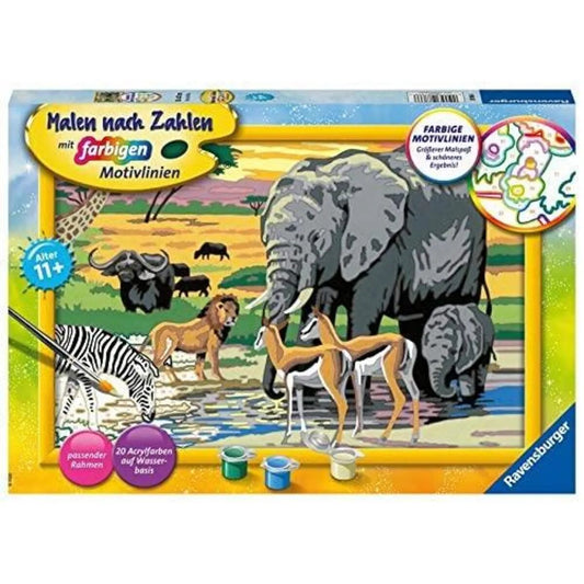 Ravensburger Malen nach Zahlen - Tiere in Afrika